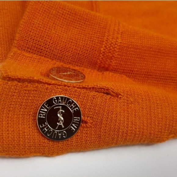 Yves Saint Laurent Knit Orange V Neck Tank M